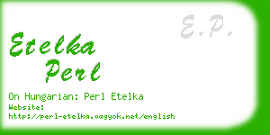 etelka perl business card